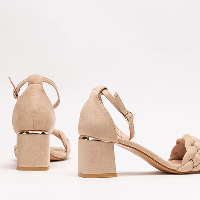 OUTLET Sandale dama bej cu curea decorata Venesi - Pantofi