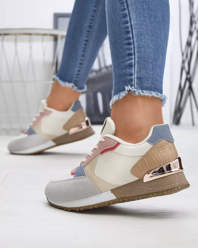 Adidași sport pentru femei, bej și gri Runan - Încălțăminte