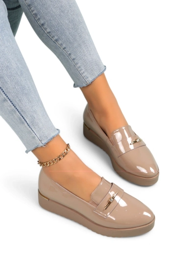 Mocasi de damă Royalfashion din piele ecologică lucioasă Arefel