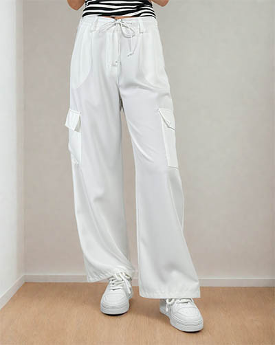 Royalfashion Pantaloni largi de damă cu buzunare