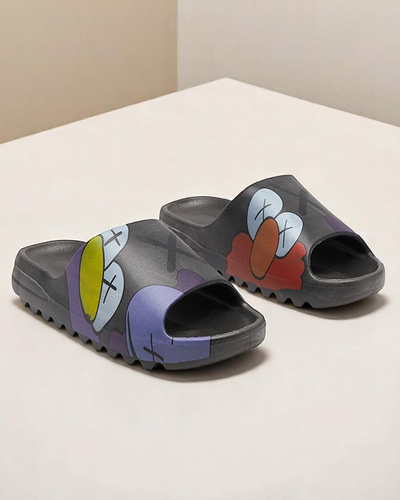 Sandale Dama Aurora Negre Cauciuc Elegante de Vară