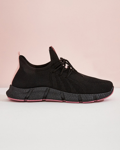 Pantofi sport de dama Bommgi negri si roz - Incaltaminte