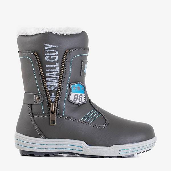 OUTLET Cizme de zăpadă băieți gri Benin - încălțăminte