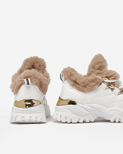 Royalfashion White Carucca adidași pentru femei cu izolație