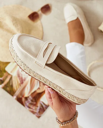 Royalfashion Mocasini de damă din piele întoarsă eko Monum