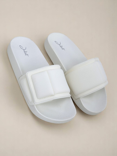 Royalfashion Damskie klapki na płaskiej podeszwie FlexiWalk