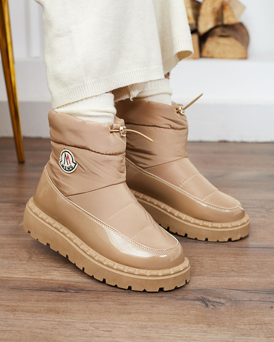 Royalfashion Cizme de zăpadă slip-on pentru femei de culoare maro Ireda