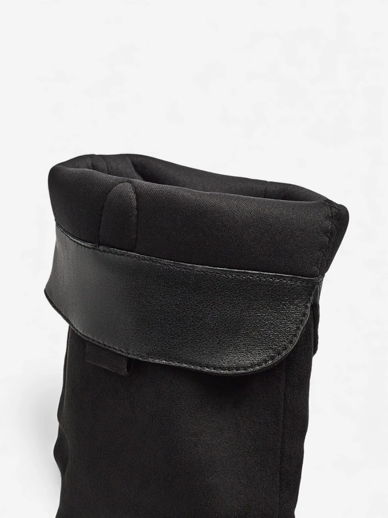 Cizme de damă eco-întoarse cu toc gros Ferrevi