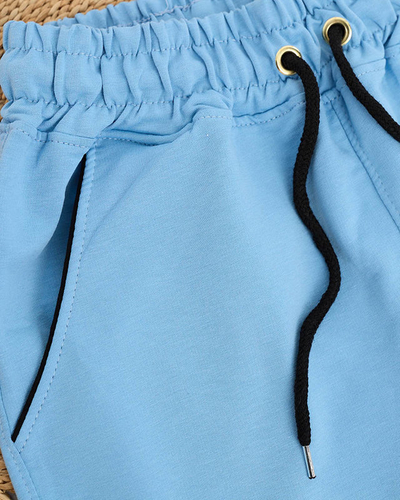 Pantaloni de trening albastri dama - Imbracaminte