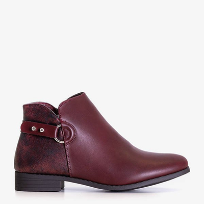 Cizme de damă Chelsea maro cu toc plat Martine - Încălțăminte