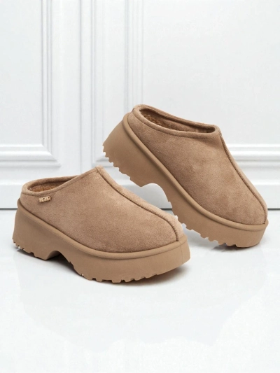 Ghete scurte tip snowboots pentru femei cu blană Noelina