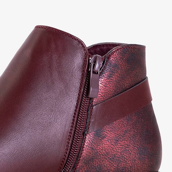 Cizme de damă Chelsea maro cu toc plat Martine - Încălțăminte