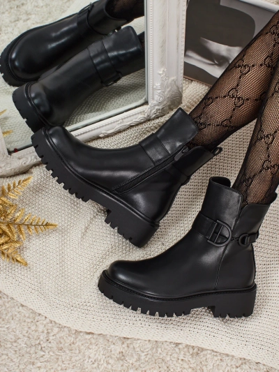 Botine de damă din piele ecologică Marques