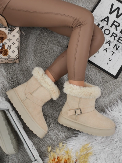 Royalfashion Krótkie buty a'la śniegowce damskie Myrelle