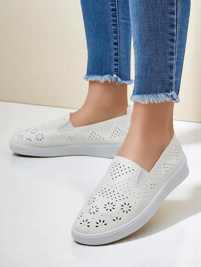 Royalfashion Încălțăminte damă slip-on cu model ajurat Mayla
