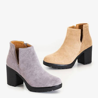 IEȘIRE Cizme de damă izolate gri deschis pe post Ryoko - Încălțăminte