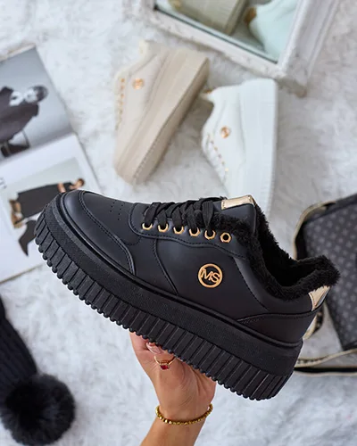 Royalfashion Adidași încălțați de damă cu blană Sofi