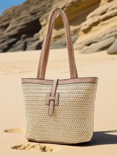 Royalfashion Geantă de paie mare pentru femei