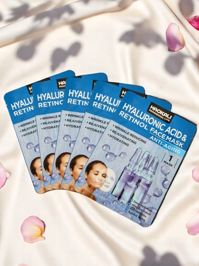 Haokali - Masca de față cu acid hialuronic și retinol - hidratează, revitalizează și reduce ridurile