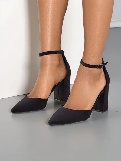Royalfashion Pantofi cu toc pentru femei din eco-suede Caldeno