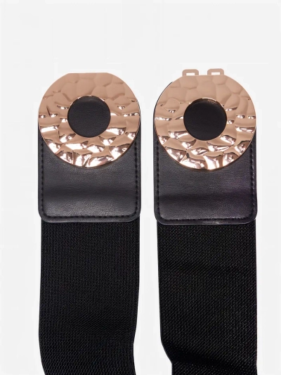 Royalfashion Curea elastică cu cataramă decorativă aurie