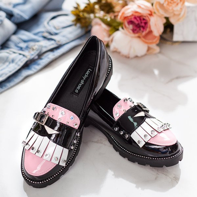 Mocasini negri cu ornamente Gwadalaha - Încălțăminte