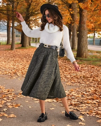 Fusta midi pentru femei Royalfashion