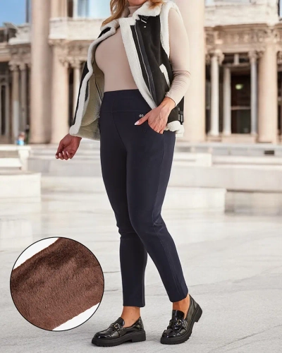 Royalfashion Pantaloni treggings izolați pentru femei PLUS SIZE