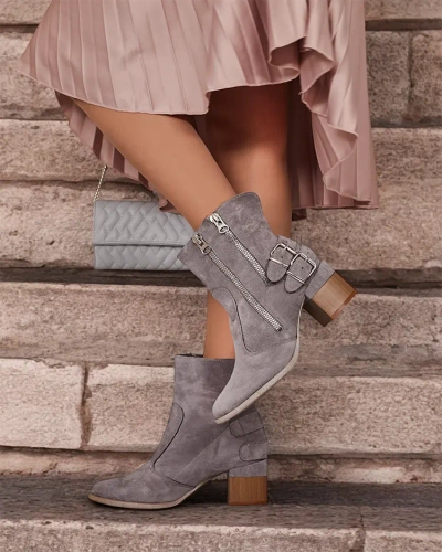 Royalfashion Cizme cu toc decorate Zerta