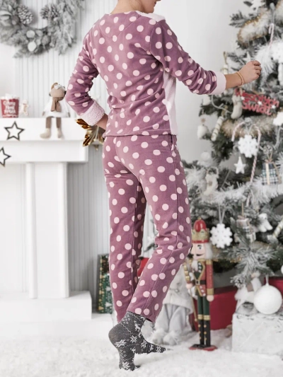 Royalfashion Set de pijama pentru femei a'la fleece Hello Winter