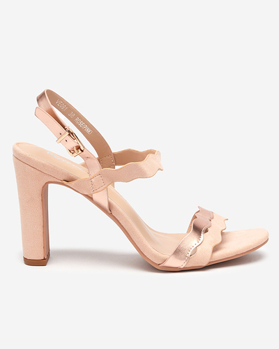 Sandale de dama roz pe un post mai inalt de Rudika - Incaltaminte