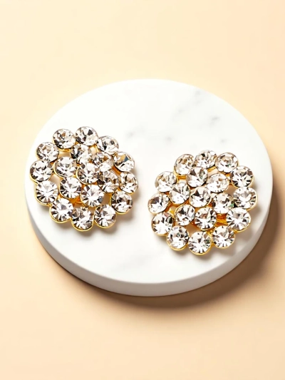 Royalfashion Cercei cu clips pentru femei, cu zirconiu cubic