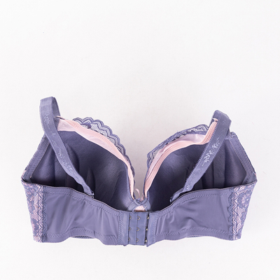 Sutien de dama din dantela violet si roz - Lenjerie intima