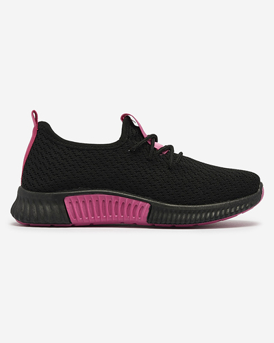 Pantofi sport negri pentru femei cu inserții fucsia Keteti - Încălțăminte