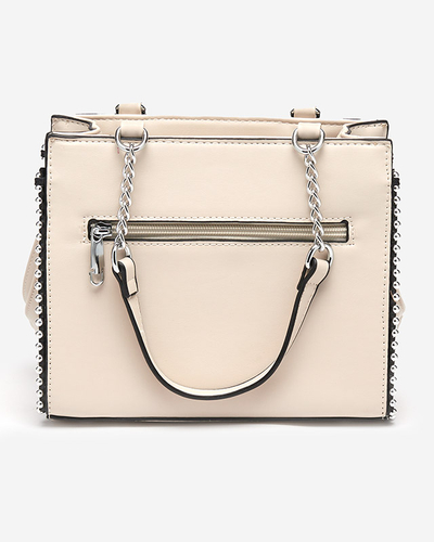 Geanta de mana mica de dama cu insertie tesuta - Accesorii