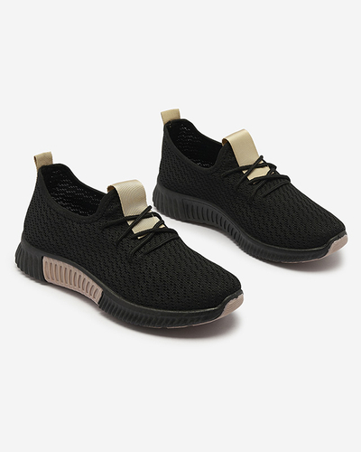 Pantofi sport negri pentru femei cu inserții maro Keteti - Încălțăminte