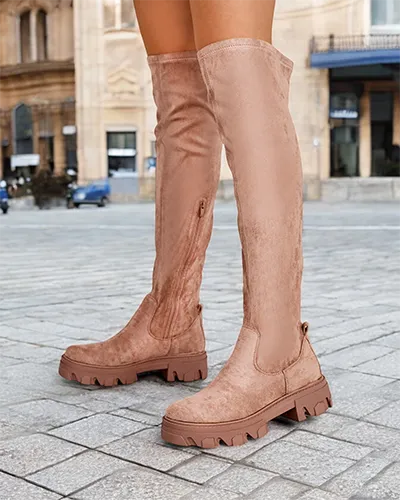 Cizme plate până la genunchi pentru femei Royalfashion Vianas