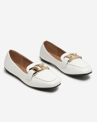 OUTLET Mocasini albi dama Melukia - Pantofi