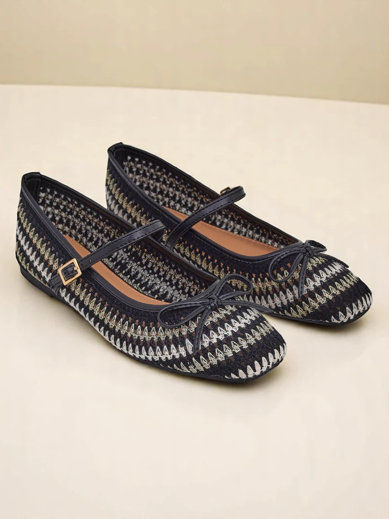 Royalfashion Balerini de damă din material țesut cu baretă Vanot