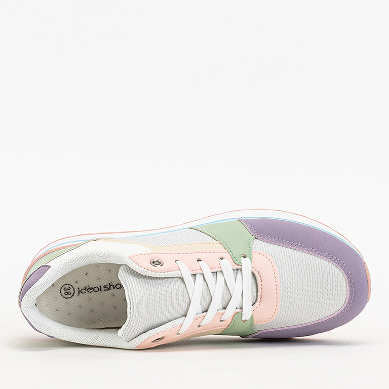 Pantofi sport multicolori de dama cu sclipici Berilan - Incaltaminte