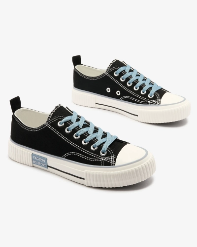 Adidași cu șiret pentru femei negri Tasabba- Footwear