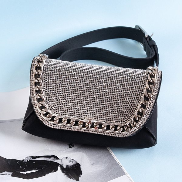 Geantă pentru rinichi pentru femei cu zirconiu cubic și lanț - Genti de mână