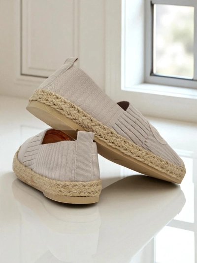 Aurelia Espadryle Royalfashion Beżowe – Płaskie wsuwane buty damskie