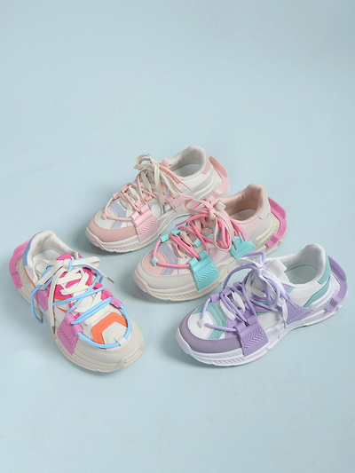 Royalfashion Sneakers de sport pentru femei cu inserții din cauciuc Bubble