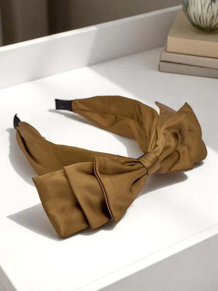 Royalfashion Bentita din satin cu fundiță Celine