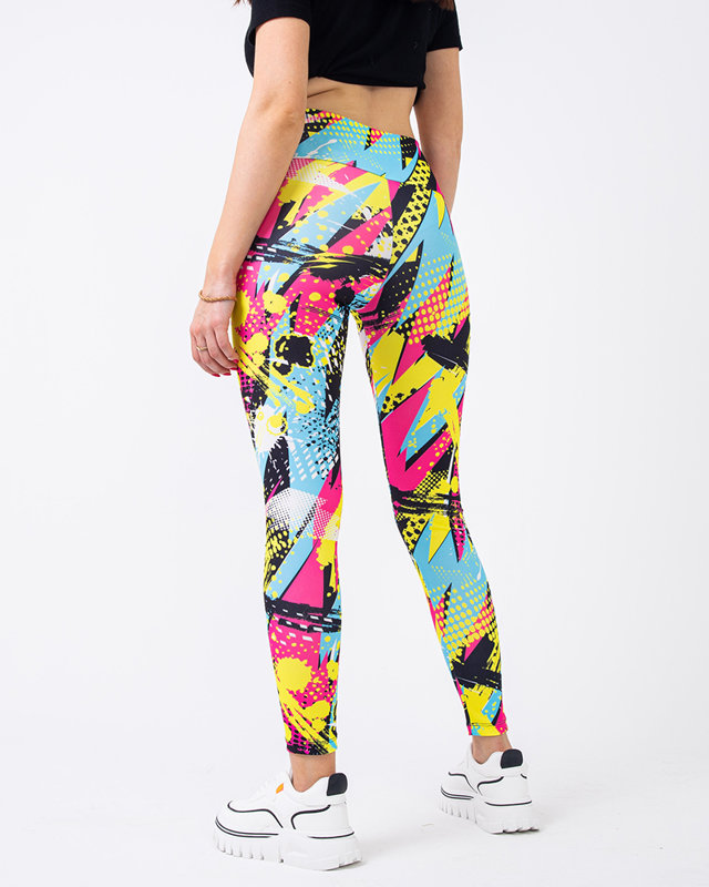 Jambiere de damă colorate cu talie înaltă - Îmbrăcăminte