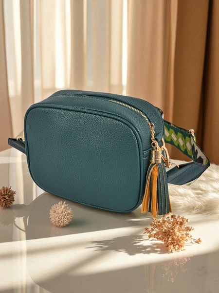 Royalfashion Geanta mica de dama din piele eco cu curea colorata Kovi Lace