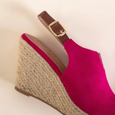 OUTLET Sandale cu toc fucsia pentru femei Clowse - Încălțăminte