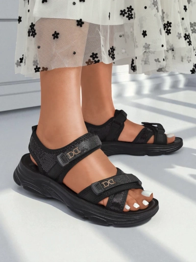 Royalfashion Sandale de damă cu paiete ShineStep