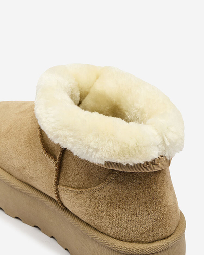 Royalfashion Cizme de zăpadă pentru femei cu platformă maro deschis a'la Setolla